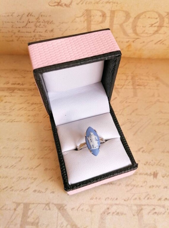 Vintage Wedgwood Diana The Hunter Ring Light Blue… - image 8