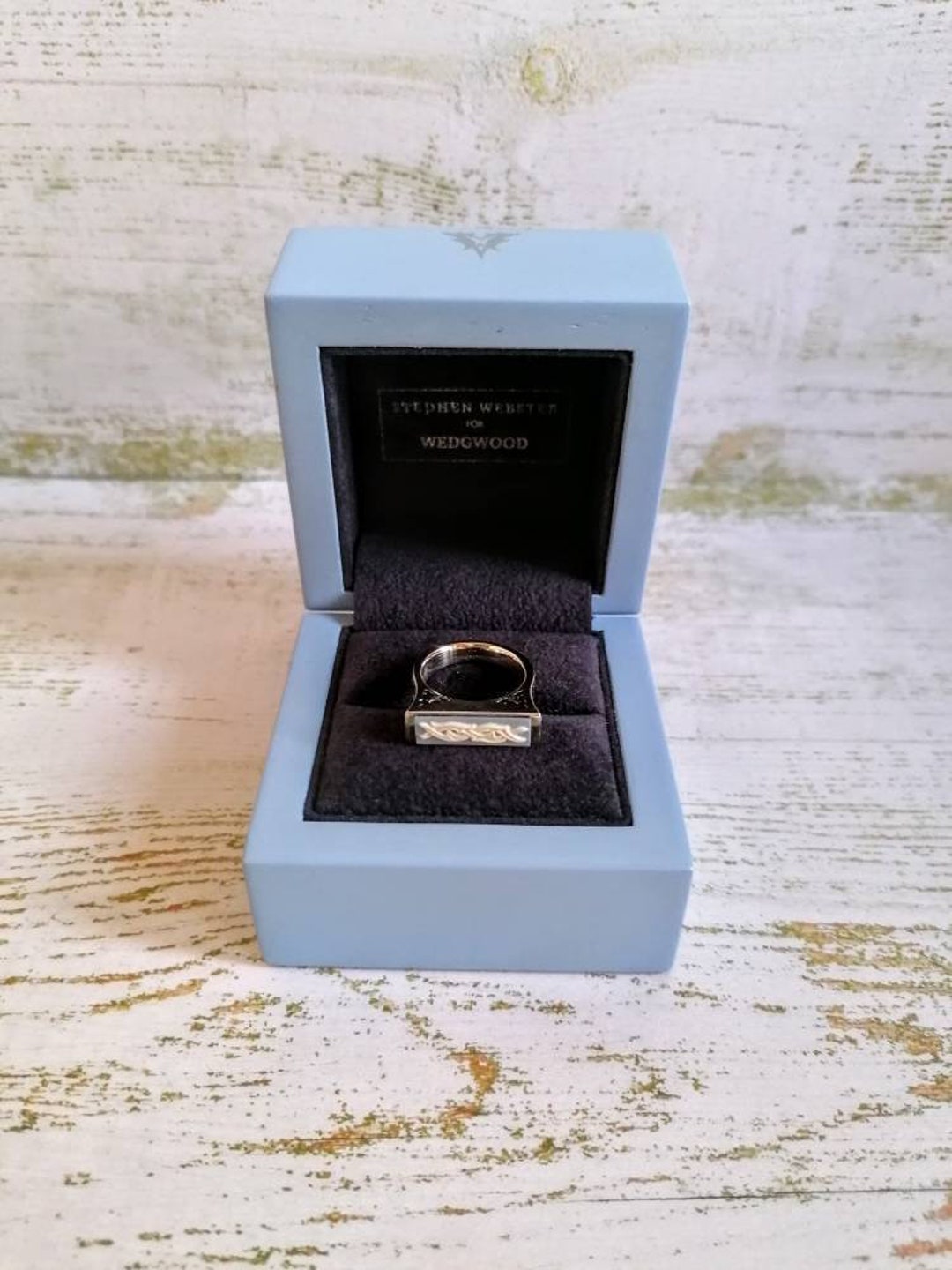 Stephen Webster Thorn for Wedgwood Light Blue Ring Jasperware Cameo  Sterling Silver HM 2004, Optional Original Gift Box Small Fit Modernist -  Etsy