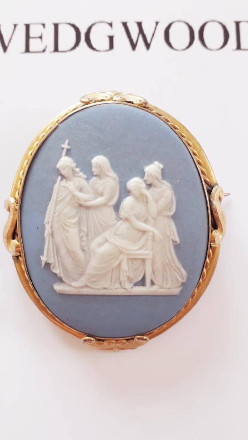 Antique Wedgwood Cameo Brooch Extra Large Classical the Etsy