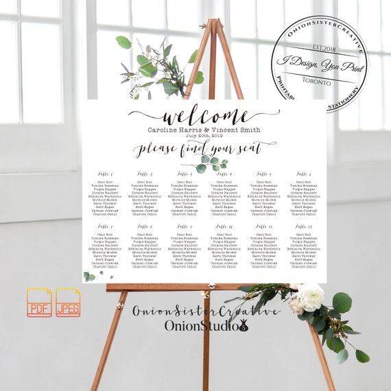 Wedding Seating Chart Printing Toronto