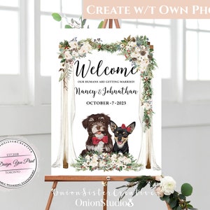Winter Wedding Welcome Sign Pets, Printable Wedding Sign Pets, Christmas Wedding decor, Rustic Wedding Sign Dogs, Custom Wedding Signage