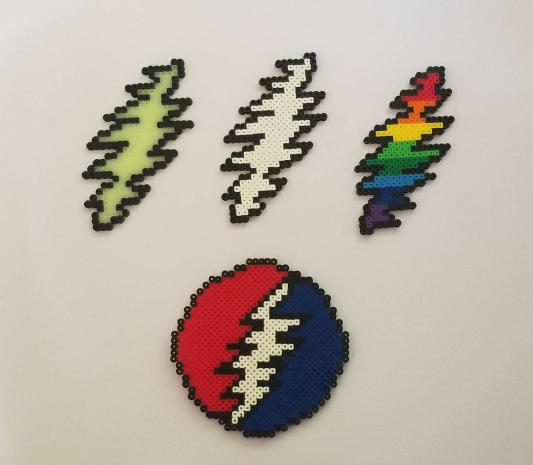 Perler Grateful Dead Lightning Bolt Etsy