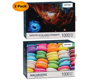 Tapestry of Blazing Starbirth Puzzle Included Macaroons Puzzle 2 Pack Jigsaw Puzzle 1000 Pieces