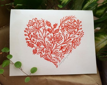 Wildflower Heart Greeting Card