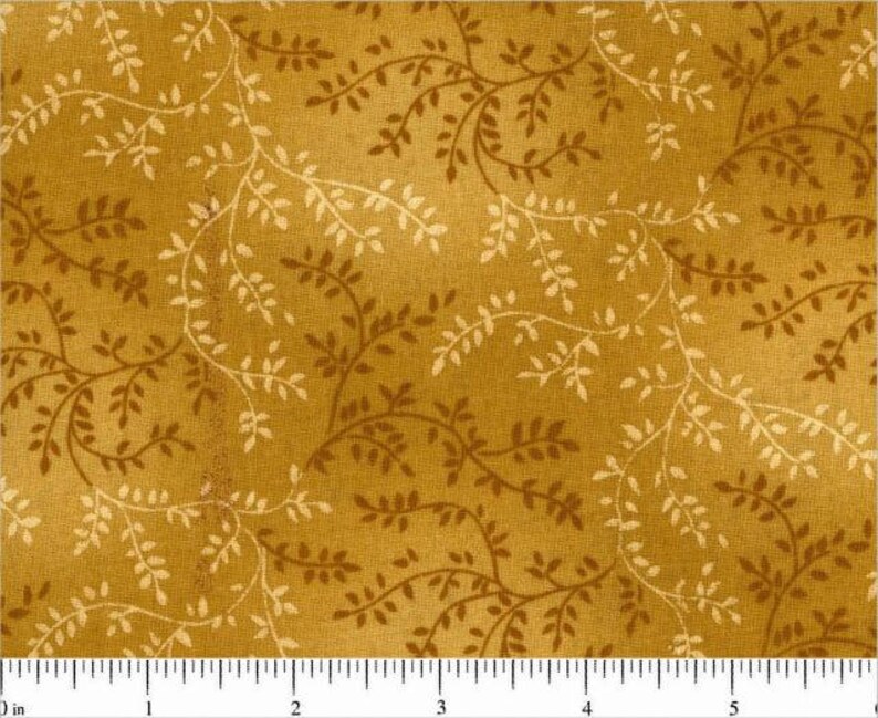 108 wide gold all cotton quilting fabric with small | Etsy