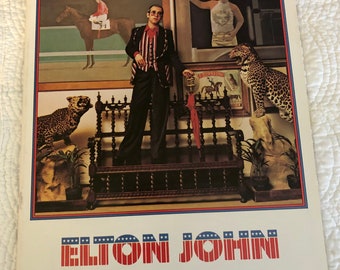 Vintage souvenir Elton John concertprogramma/Elton John tour 1974/1974 Elton John tourboek/Bernie Taupin concert souvenirprogramma 1974