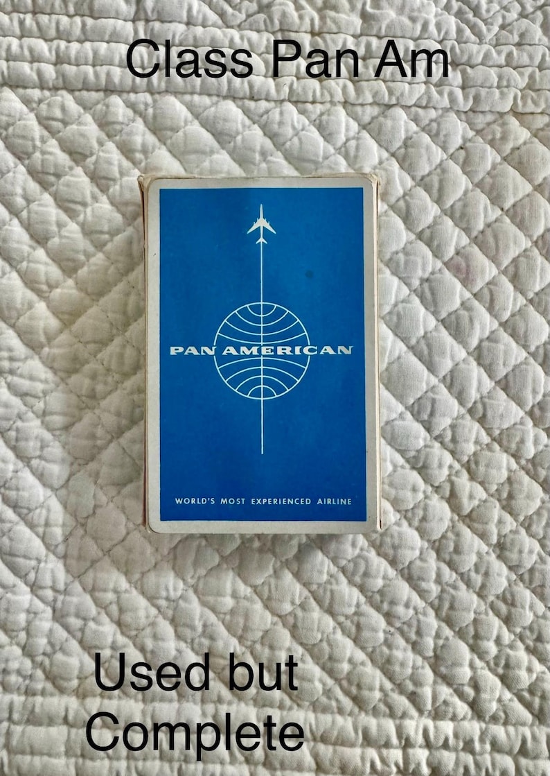 Vintage airline playing cards/Pam Am playing cards/TWA playing card/Eastern airlines/American Airlines playing cards/National air/Delta card Classic Pan Am