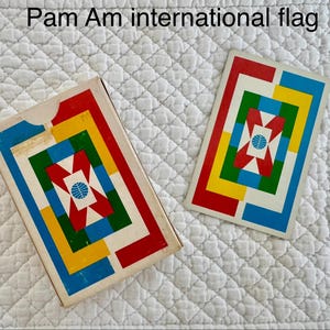Vintage airline playing cards/Pam Am playing cards/TWA playing card/Eastern airlines/American Airlines playing cards/National air/Delta card Pan Am Intl Flag
