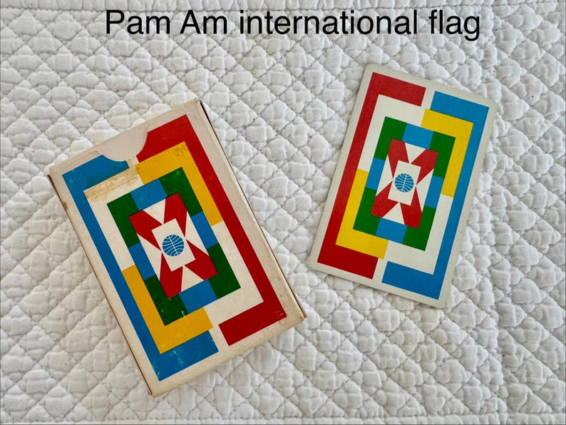 Vintage airline playing cards/Pam Am playing cards/TWA playing card/Eastern airlines/American Airlines playing cards/National air/Delta card Pan Am Intl Flag