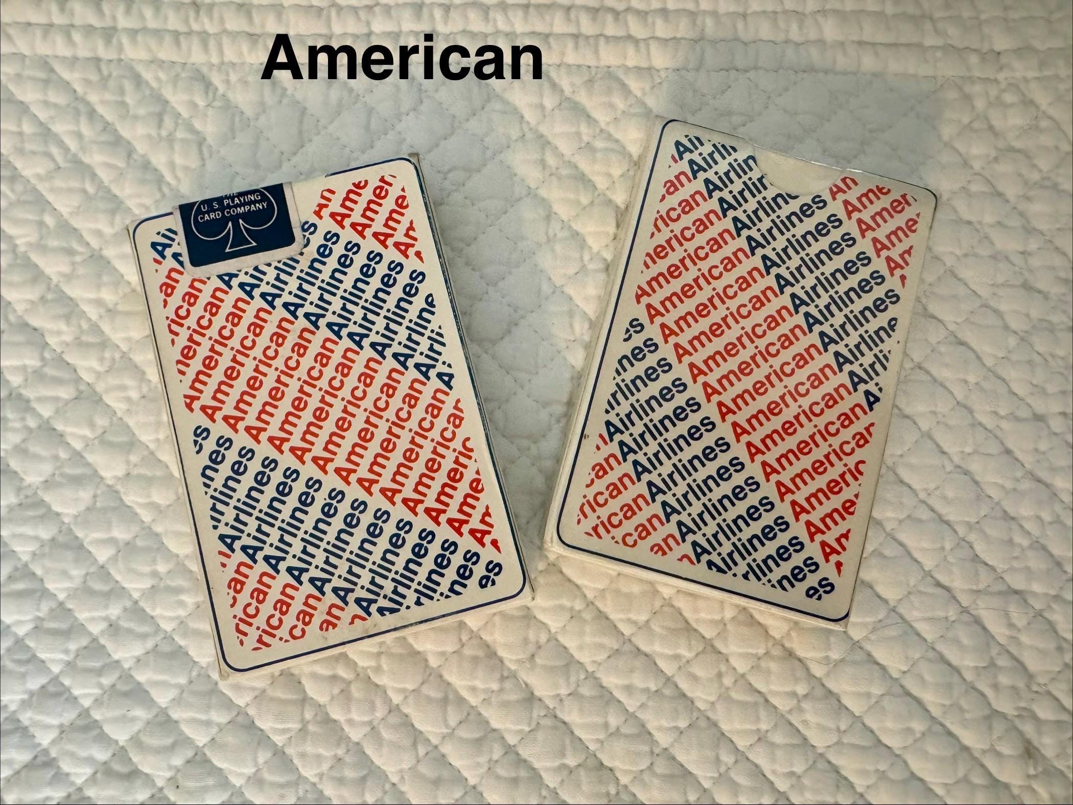 〚超レア〛AmericanAirline アメリカン航空　木製トランプケース ビンテージ航空会社トランプ/Pam Amトランプ/TWAトランプ/イースタン