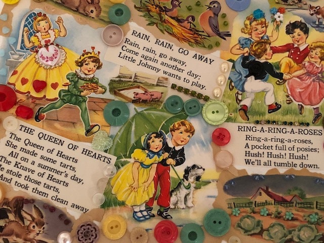 Vintage Nursery Rhymes/mixed Media Nursery Art |nursery Art | Vintage ...
