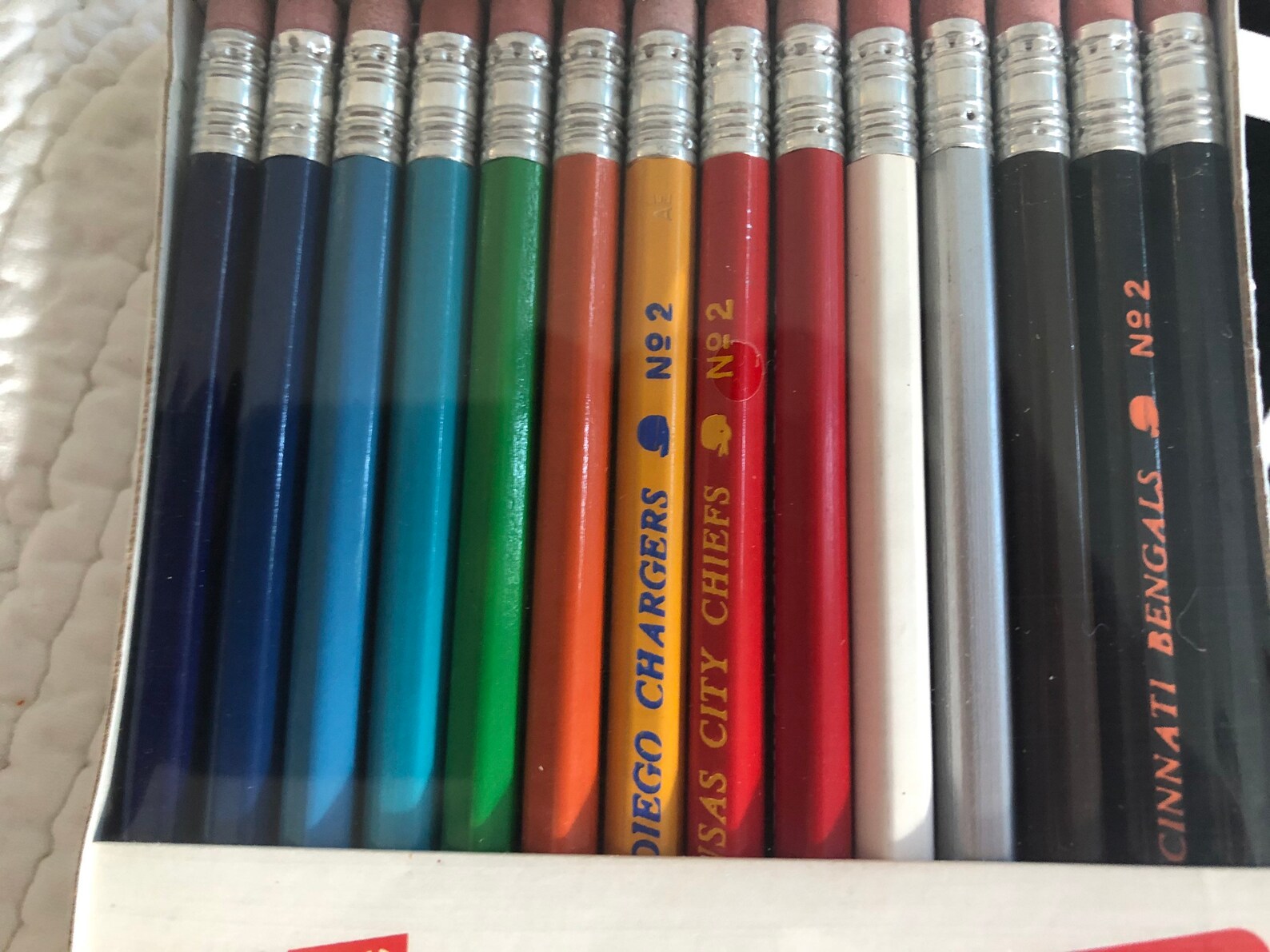 Vintage NFL football team pencils 14 nfl team Etsy