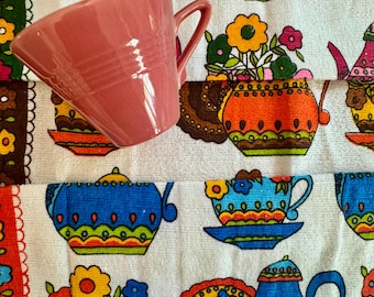 Vintage Frottee Geschirrtuch 1970er Jahre/1970er Jahre Frottee Geschirrtuch/Vintage Frottee Geschirrtuch/60er Jahre Geschirrtuch