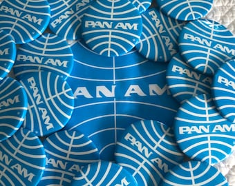 Vintage Pam Am pin/authentic Pam Am Airline pin/Pan Am advertising/Pam American Airlines Globe pin back/Pan Am Globe button