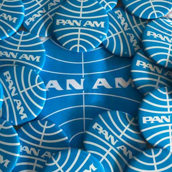 vintage Pam Am pin/authentique Pam Am Airline pin/Pan Am advertising/Pam American Airlines Globe pin back/Pan Am Globe button