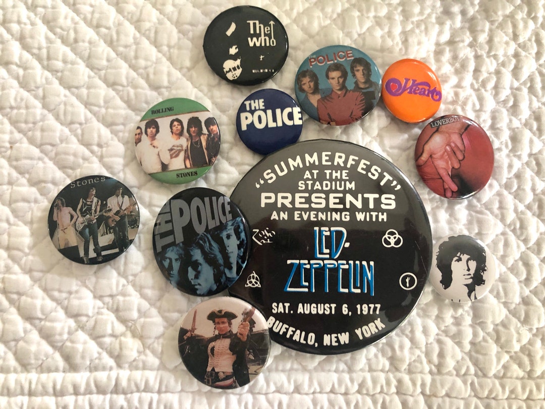 Vintage Classic Rock Pin Back/the Police Pin/heart Pin/ the Who Pin ...