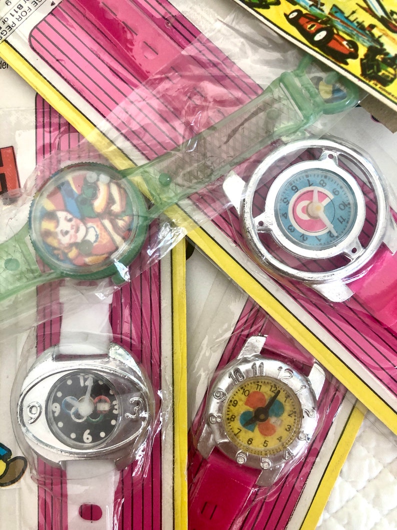 Vintage Toy Watch/Girls Toy Watch/Vintage dime store watch/pretend toy watch/50th birthday favor/60th birthday image 1
