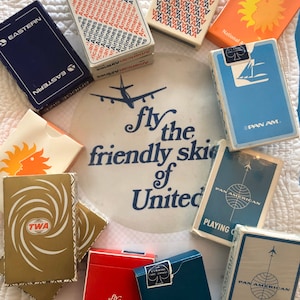 Karty do gry z motywem starych linii lotniczych/Karty do gry z motywem Pam Am/Karty do gry z motywem TWA/Karty do gry z motywem Eastern Airlines/Karty do gry z motywem American Airlines/Karty National Air/Karty Delta