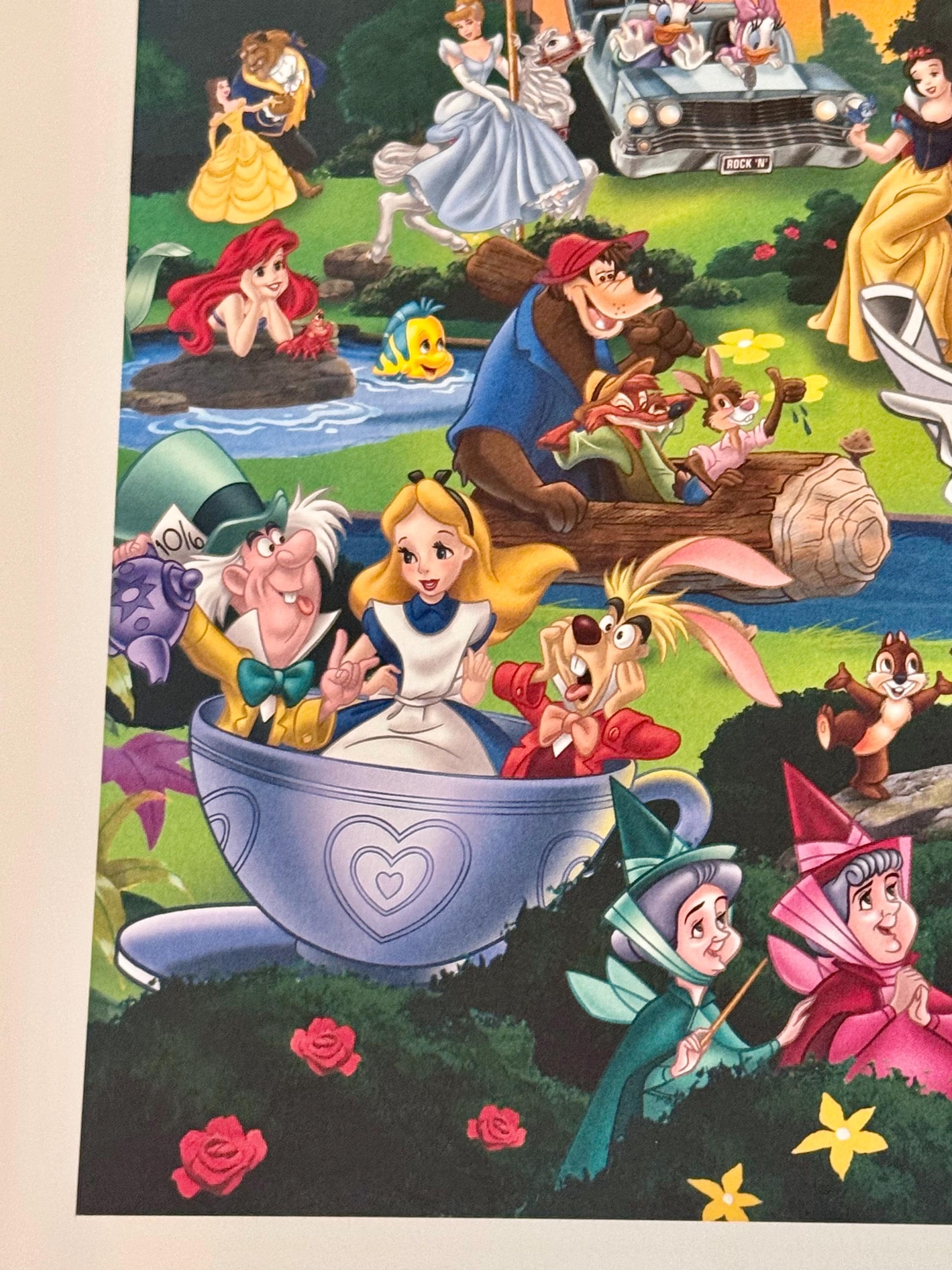 ディズニーリト画 ヴィンテージ ディズニー リトグラフ/ディズニー「魔法の場所で魔法の