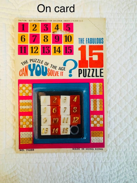 Vintage Numbers Sliding Tile Puzzle/number Tile Puzzle/roalex
