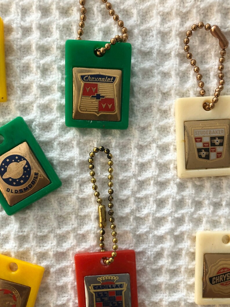 Vintage car keychain/antique car key fob/vintage car Etsy