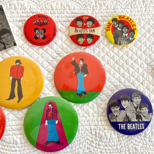 Vintage Beatles Pins/the Beatles Pin Back/meet the Beatles Pins