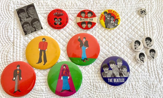 Vintage Beatles Pins/the Beatles Pin Back/meet the Beatles Pins