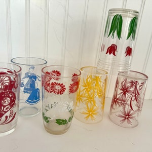 Vintage 6pc Juice Glass Set /mid Century Swanky Swig Juice Glass Set ...