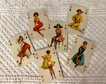 6 naipes vintage de chicas pin-up/naipes vintage de chicas pin-up/efímeras de chicas pin-up estilo Varga