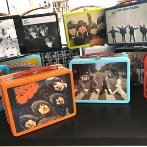 Beatles Apple Corp. lunch box/Beatles album cover lunch box/Beatles album covers/Revolver/Sargent Pepper/Beatles lunch box/Beatlemania