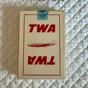 Vintage airline playing cards/Pam Am playing cards/TWA playing card/Eastern airlines/American Airlines playing cards/National air/Delta card TWA Red Plane