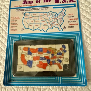 Vintage USA Fliese Puzzle Landkarte/Fliesen Puzzle/Fliesen Puzzle/Fliesen Puzzle Landkarte der USA