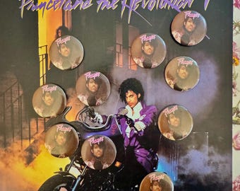 Pin vintage de Prince/Pin de Prince Purple Rain, parte trasera de pin de Prince de los años 1984/1980/Pin de botón de Prince
