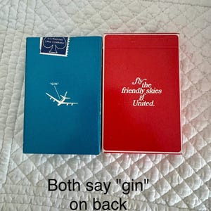 Vintage airline playing cards/Pam Am playing cards/TWA playing card/Eastern airlines/American Airlines playing cards/National air/Delta card image 5