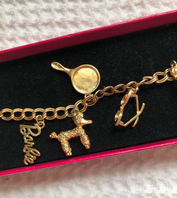 Vintage Barbie charm bracelet/vintage gold plate B