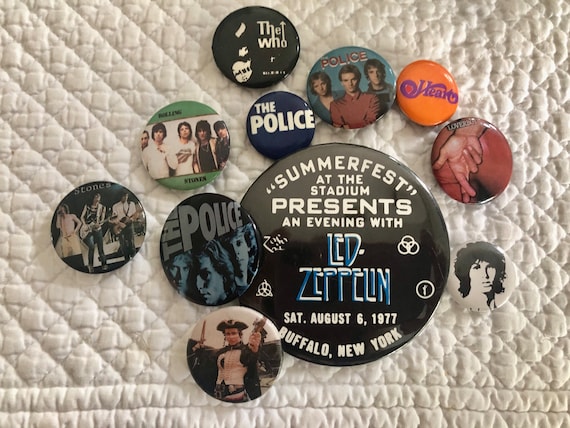 Vintage Classic Rock Pin Back/the Police Pin/heart Pin/ the Who