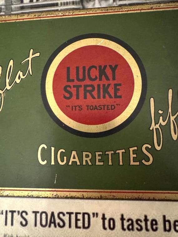 LUCKY STRIKE vintage 1994・slim 2006 Vtg 1940s Repro Green Lucky 