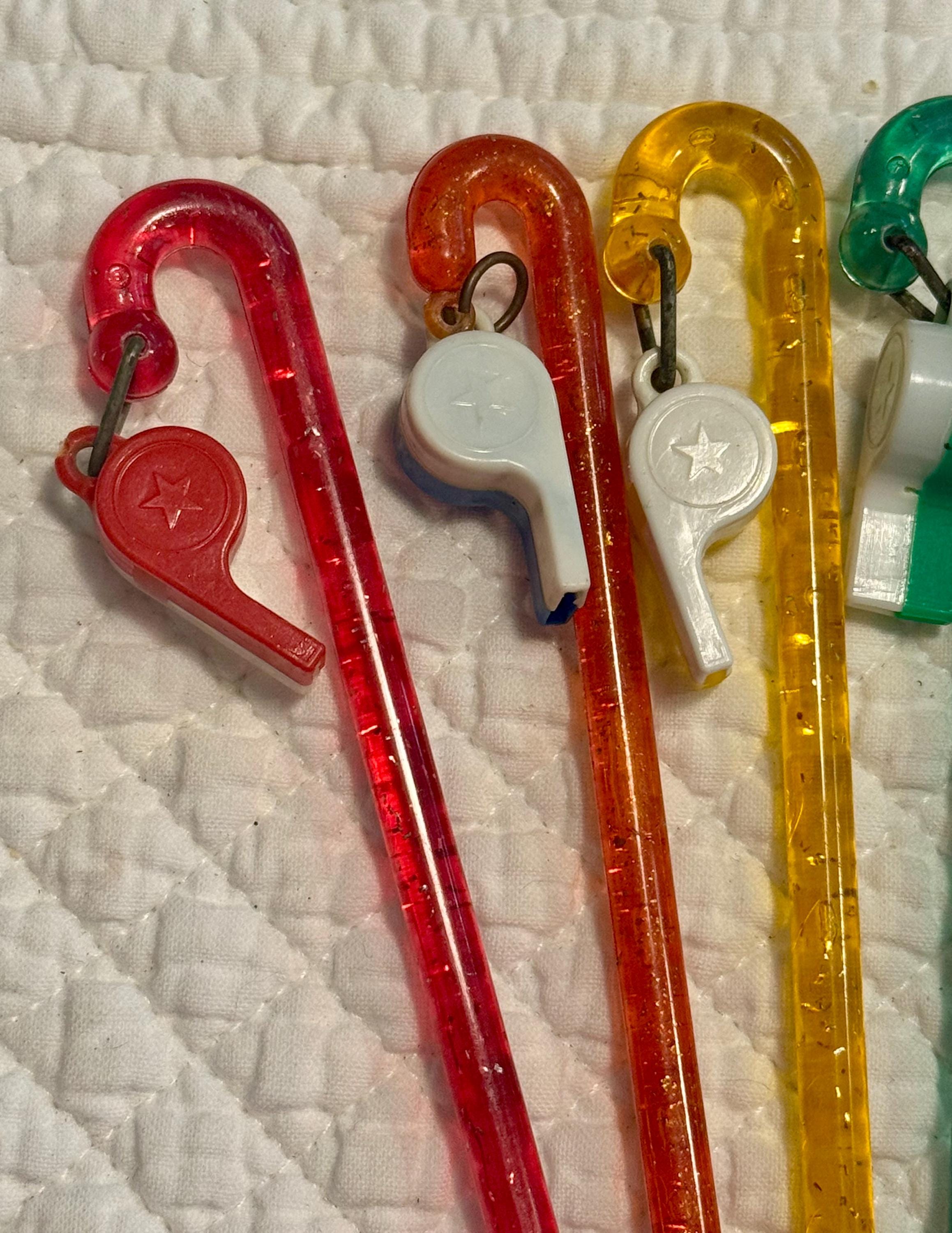 Vintage Whistle Swizzle Stick Set/ 6 Pc Whistle for Your Drink