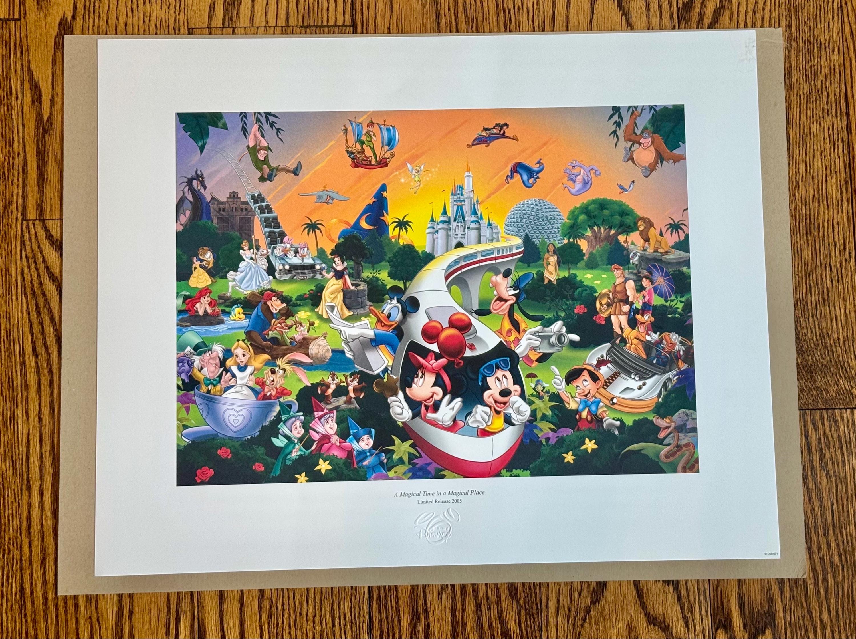 ディズニーリト画 ヴィンテージ ディズニー リトグラフ/ディズニー「魔法の場所で魔法の
