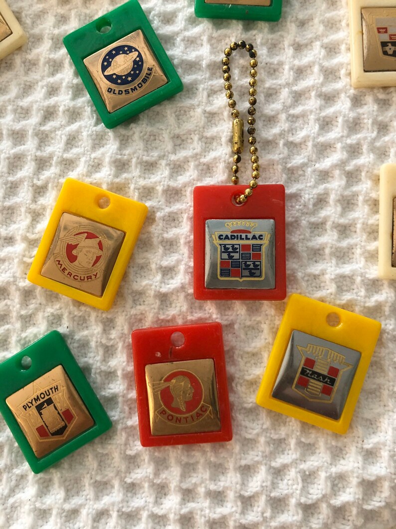 Vintage car keychain/antique car key fob/vintage car Etsy