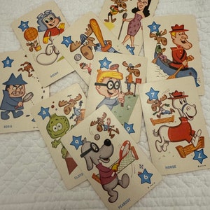 Vintage Bullwinkle Rocky playing cards 9pc/Vintage Boris Natasha game cards/Vintage peabody & Sherman Playing cards/Bullwinkle Ed u cards