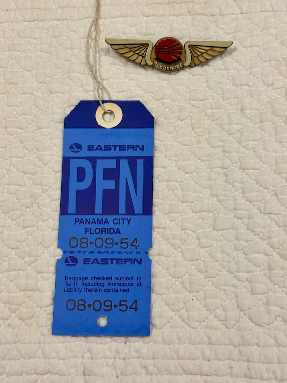 Vintage Airline Memorabilia Swizzle Stick/airline Luggage Tag