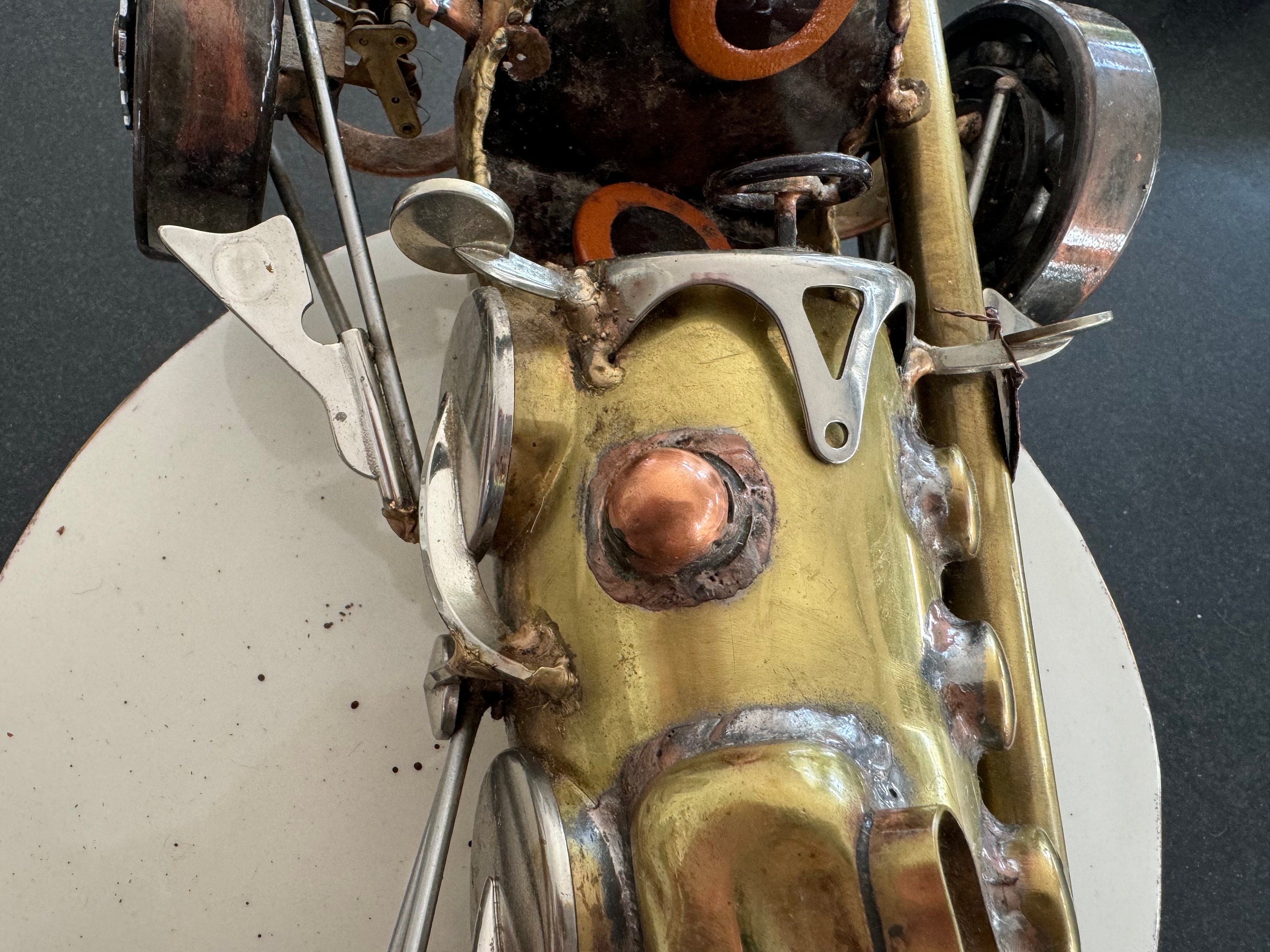 Stream Punk Race Car/artisan Made Steam Metal Race Car