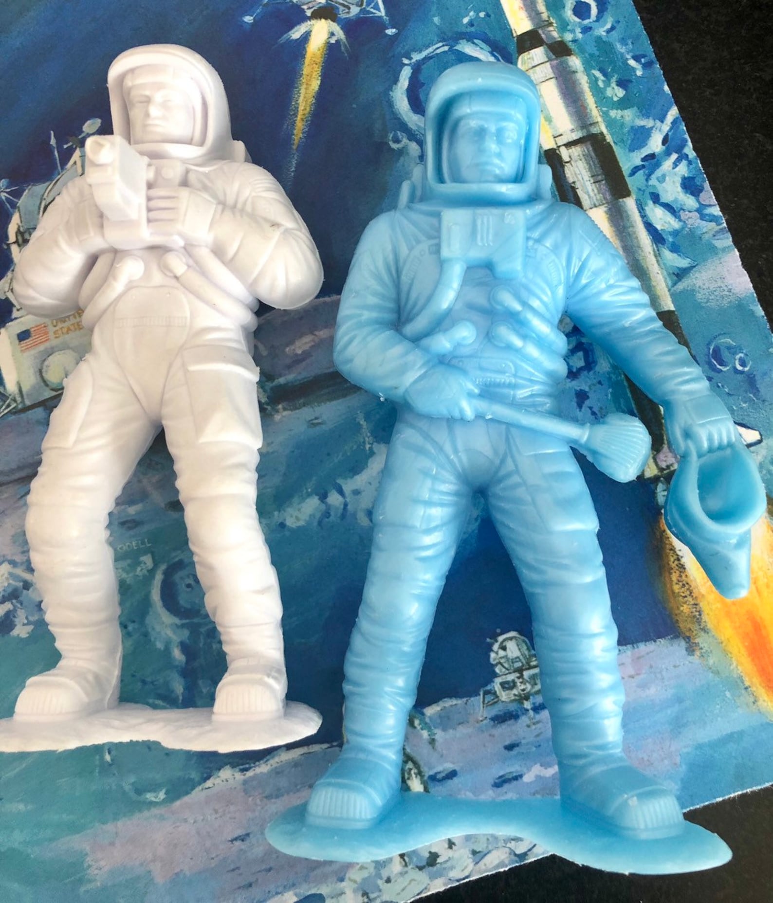 Vintage Marx Toy Astronauts/vintage Space Men/vintage Apollo Toys/marx