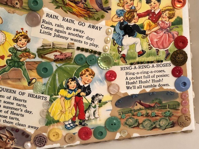 Vintage Nursery Rhymes/mixed Media Nursery Art |nursery Art | Vintage ...