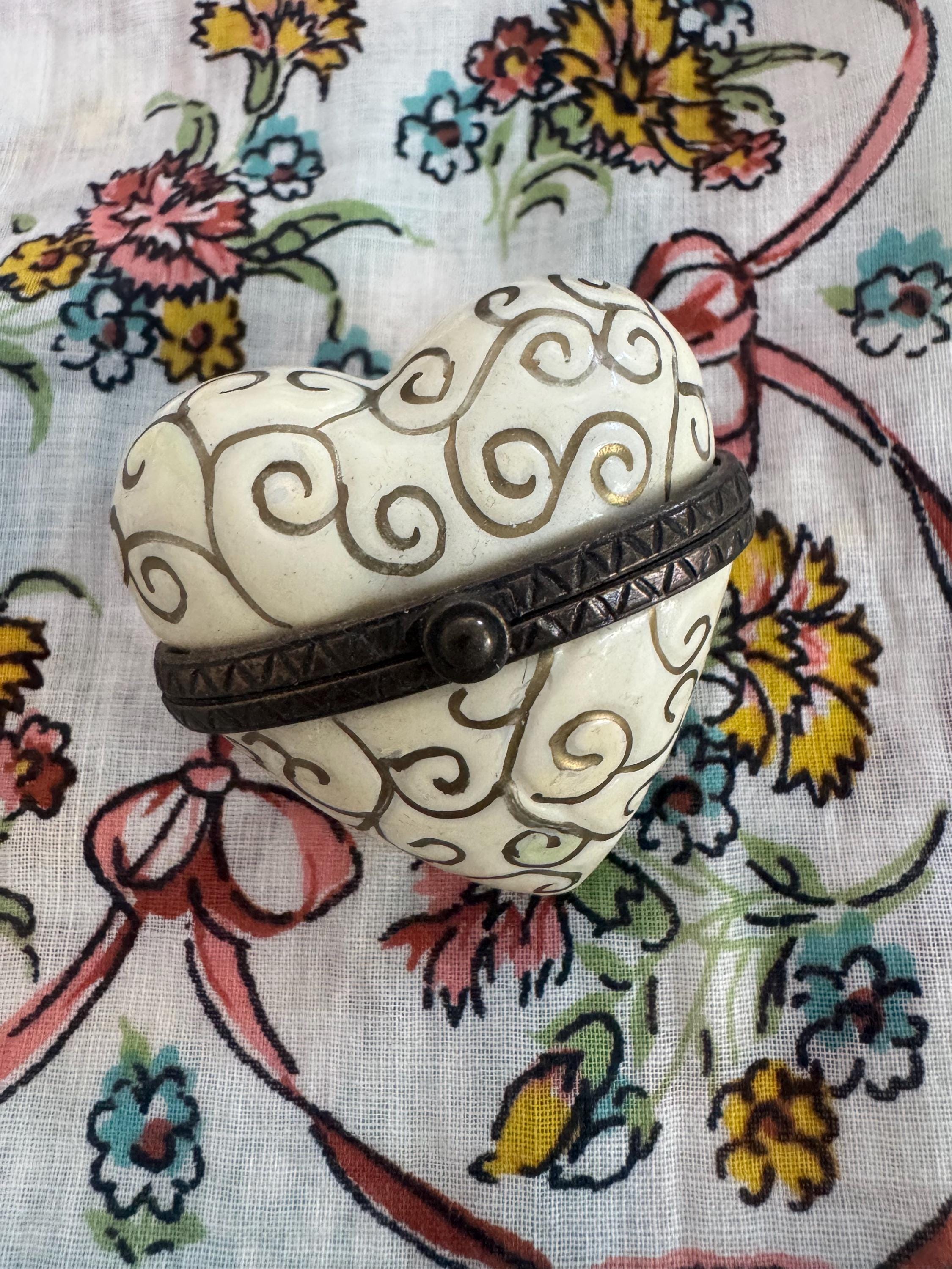 Limoges Heart Hinged Boxes - Etsy
