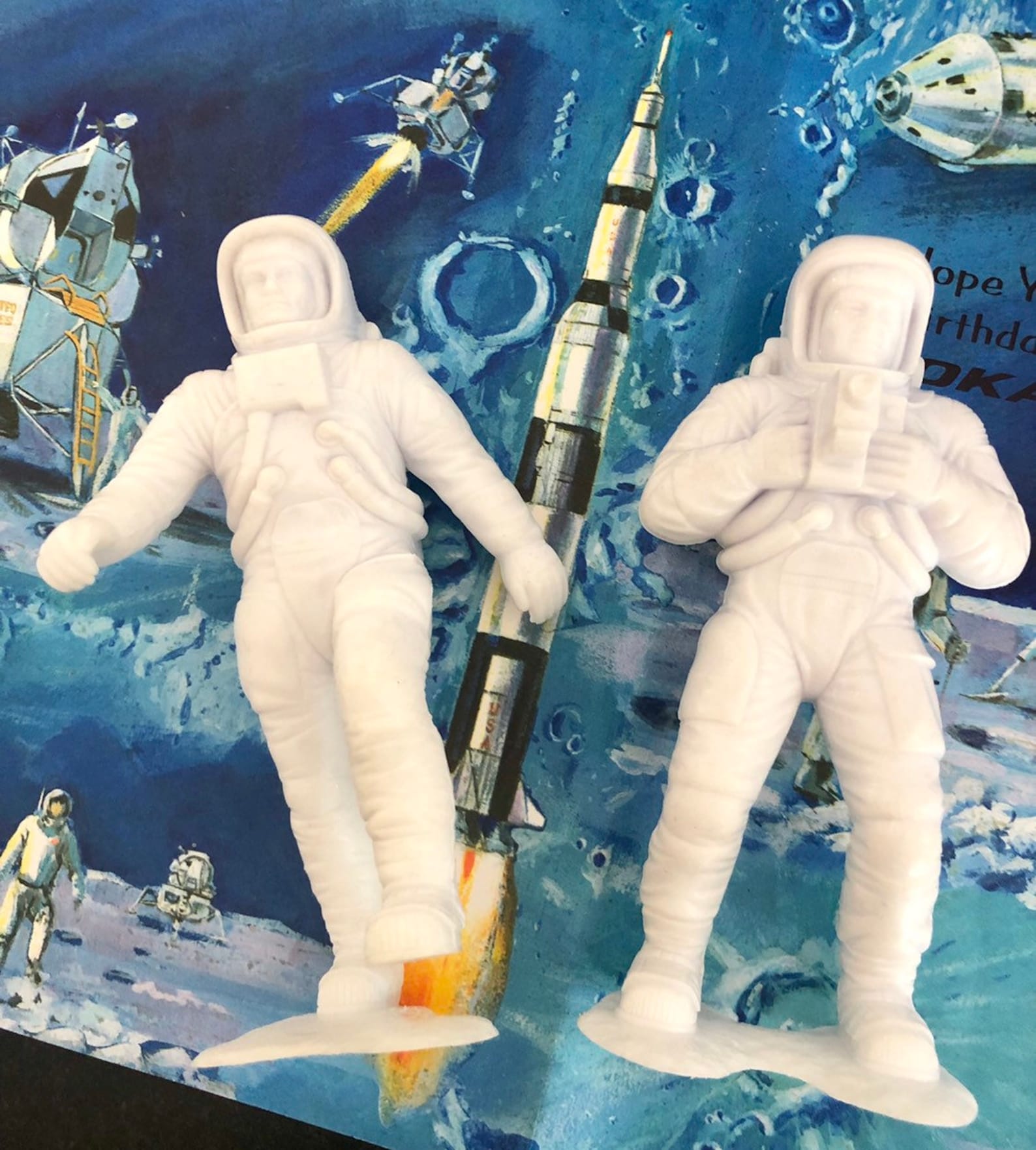 Vintage Marx Toy Astronauts/vintage Space Men/vintage Apollo Toys/marx