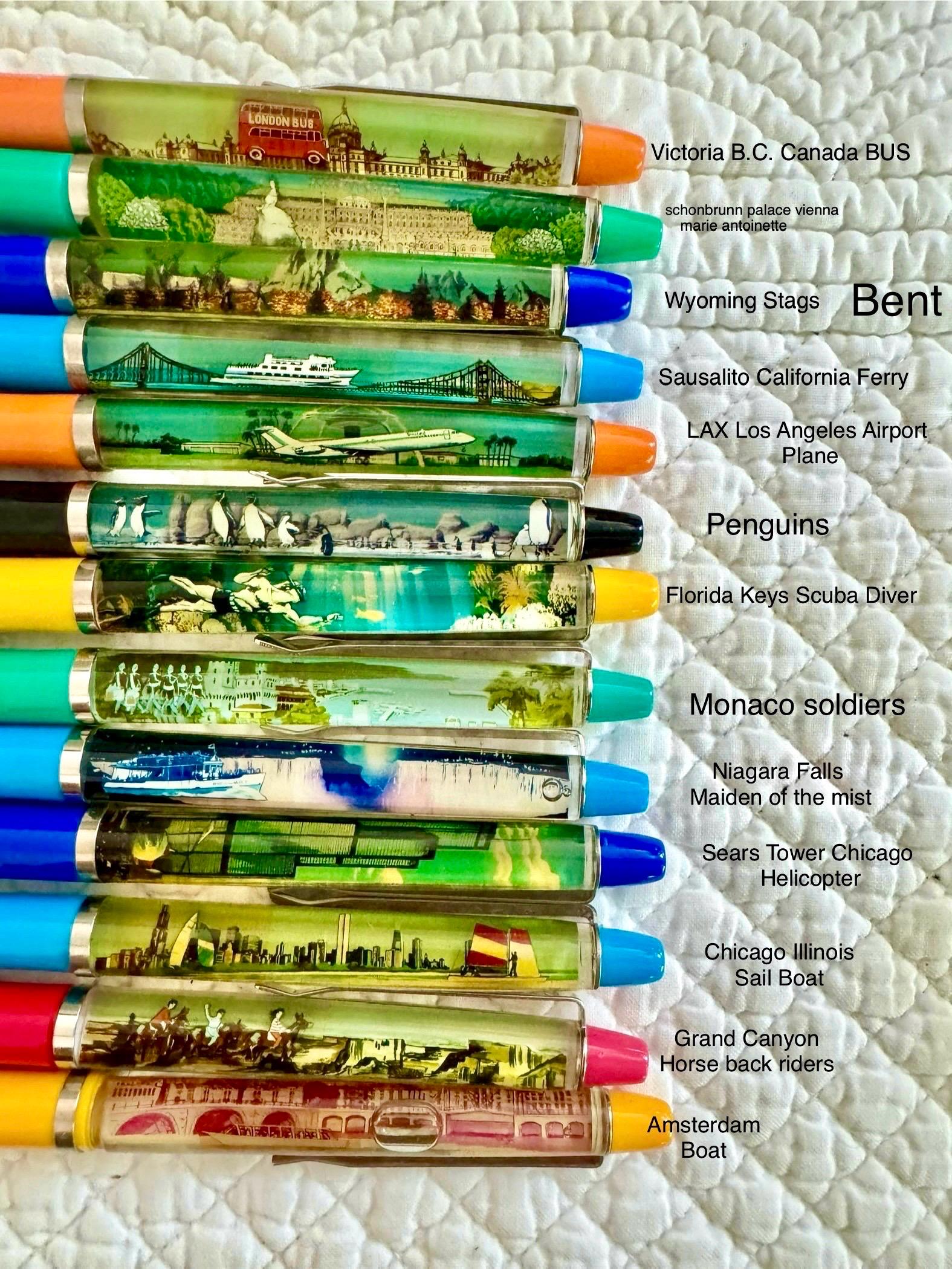 ヴィンテージ デンマーク フローティペン アムステルダムフローティペン モナコシカゴ スーベニアペンアリゾナ フローティペンカリフォルニア  フローティペングランドキャニオン フローティペン - Etsy 日本