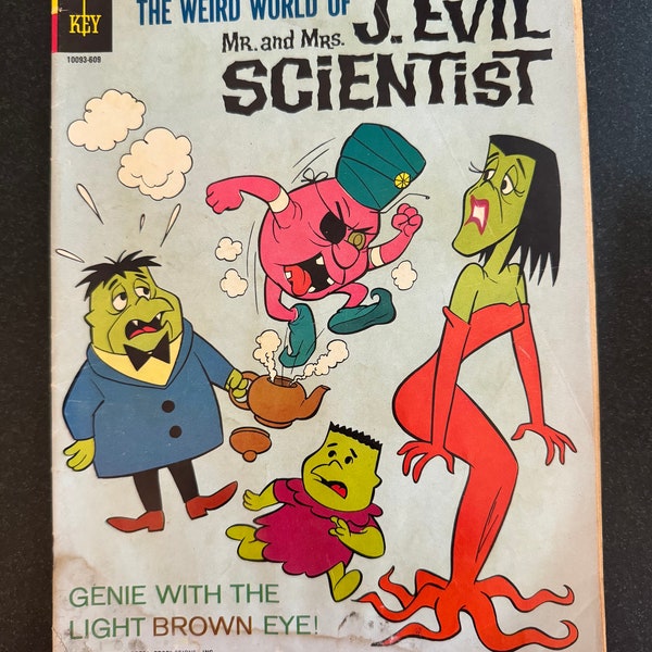 Vintage rare wereld van de heer J. Evil Scientist stripboek/Mr & Mrs Evil Scientist Hanna-Barbera Comic Book/Mr en mevrouw J. Evil Scientist