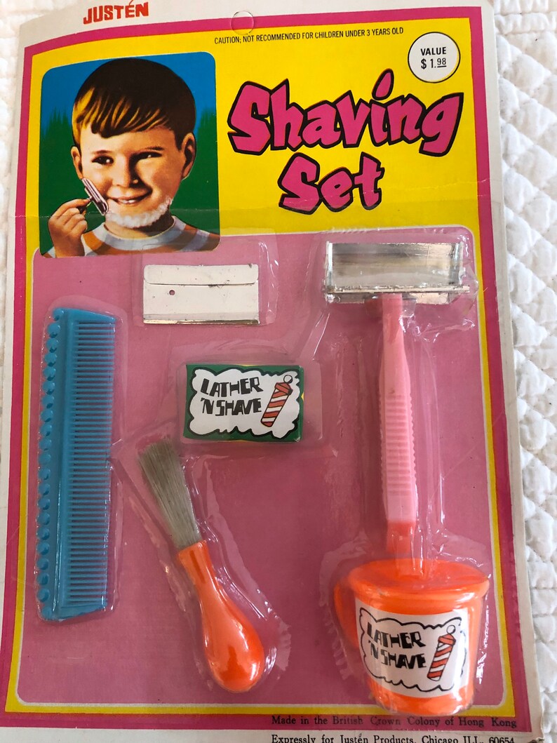 Vintage toy shave kit/made in Hong Kong shave kit/toy shaving Etsy